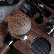 Load image into Gallery viewer, 54mm Espresso Distribution Tool Walnut Coffee Distributor Adjustable Depth Stainless Steel Espresso Leveler Compatible with Breville Espresso Machines