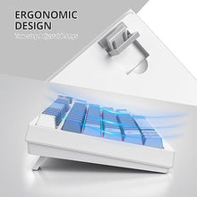 Load image into Gallery viewer, 75% TKL Wired Mechanical Keyboard,RGB Backlit Gasket Mount 82 Key Hot Swappable Custom Linear Red Switch Gaming Keyboard with Volume Knob & PBT Keycaps (82 Sea Fog Blue)