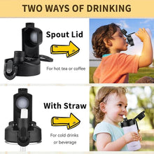 Load image into Gallery viewer, Insulated water bottle with Lid,14oz Stainless Steel Water Bottle for Boys,Girls,Double Wall Vacuum Wide Mouth Thermal Water Bottle for School,Travel,BPA-free and Leak-proof?14oz,Lavender?
