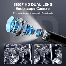 Load image into Gallery viewer, Endoscope Camera with Light, 1920P HD Borescope with 8+1 Adjustable LED Lights, IP67 Waterproof 16.5FT Semi-Rigid Snake Cord Inspection Camera for iPhone, iPad and Android Phone (Single-Lens)