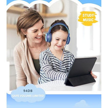 Load image into Gallery viewer, Upgrade USB Type C Kids Headphone for School, 94dB Safe Volume Limited, HD Stereo Sound, Foldable Lightweight On-Ear Headphones for Boys/Girls/Students/Tablet/Travel (Dark Blue)