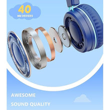 Load image into Gallery viewer, Upgrade USB Type C Kids Headphone for School, 94dB Safe Volume Limited, HD Stereo Sound, Foldable Lightweight On-Ear Headphones for Boys/Girls/Students/Tablet/Travel (Dark Blue)