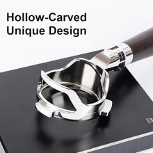 Load image into Gallery viewer, Bottomless Portafilter 54mm with Hollow-Carved for Breville Barista Series/Bambino Plus/Infuser - Walnut Handle