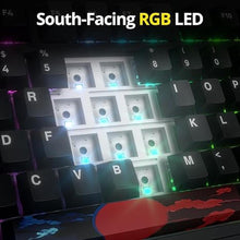 Load image into Gallery viewer, surmen M75 75% Wireless Creamy Keyboard with Gasket, Pre-lubed Triple Mode Bluetooth Mechanical Gaming Keyboard BT5.0/2.4Ghz/USB with Sound Absorbing Pads Hot-Swap(Shadow Red)