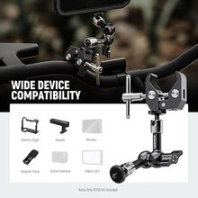 Load image into Gallery viewer, NEEWER 6"/15cm Adjustable Magic Arm with Super Clamp, 1/4" & 3/8" Threads, 1/4" Screws for Flash/LED Light/Microphone/Monitor, Compatible with SmallRig Camera Cage, Max Load: 4.4lb/2kg, ST15C