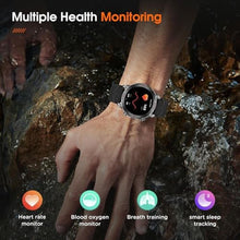 Load image into Gallery viewer, OHUGNA Military Smart Watch with LED Flashlight, Bluetooth Make/Answer Call, 1.43" HD Outdoor Tactical Rugged Smartwatch, Sports Fitness Tracker Watch with Health Monitor, Sleep Monitor