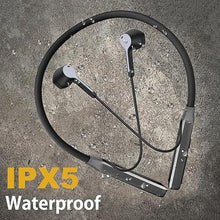 Load image into Gallery viewer, Hmusic Neckband Bluetooth Headphones, 30H Playtime Wireless Headphone, IPX5 Waterproof Sweat Resistant, Semi-in Ear Earbuds, Wireless Earphones for Sports, Running, Gaming (Black)