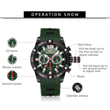 Load image into Gallery viewer, FAMVNTN Watch for Men Military Sport Waterproof Chronograph Mens Watches Analog Quartz Luminous Date Classic Stylish Fashion Wrist Watch Elegant Gift for Men Green