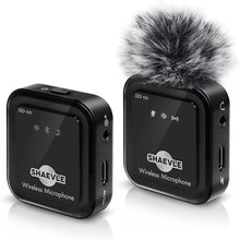 Load image into Gallery viewer, Wireless Lavalier Microphone with Real-Time/Audience Monitoring, Audio Ducking, Accompaniment, Reverb, Mute, Noise Cancellation - Mini Clip-on Lapel Bluetooth Mic for iPhone, iPad, Android Phone, PC