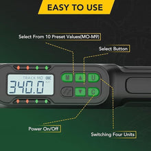 Load image into Gallery viewer, Digital Torque Wrench 1/2 Drive,12.54-250.8 ft-lbs, for Moto&Car Maintenance