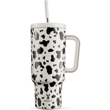Load image into Gallery viewer, Meoky 40 oz Tumbler with Handle and Straw, Tumbler with Lid and Straw, Insulated Stainless Steel Travel Mug, 100% Leak-proof, Keeps Cold for 34 Hours or Hot for 10 Hours (Cow)