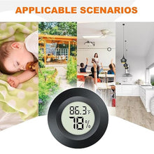Load image into Gallery viewer, 2 Pack Mini Hygrometer Thermometer Gauge Indoor/Outdoor Digital LCD Monitor Humidity Meter for Reptile Terrarium Humidor Incubators Jars Fahrenheit/Celsius(?/?) by DWEPTU