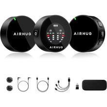 Load image into Gallery viewer, AIRHUG Wireless Lavalier Microphone, AI Noise Cancelling- Cordless Recording Mic with 2 Lavalier Transmitters and 1 Receiver for Camera/iPhone/ipaid, Vlog, Filmmaking, Streaming