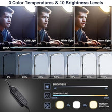 Load image into Gallery viewer, Zoom Lighting for Computer, Adjustable Desk Lighting for Video Calls, 30 Light Modes Video Conference Light, Desk Ring Light with Stand for Webcam, Meetings, Live Stream, Home Office. CRI 97.8