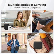 Load image into Gallery viewer, Print Pods Mini Sticker Printer Thermal Inkless Printer for iOS&Android with Hard Protection Storage Case,Bluetooth Label Maker with 11 Rolls Thermal Paper?Sticker for Photo Receipt DIY
