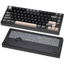 Load image into Gallery viewer, KEEBMONKEY WOBKEY Rainy 75 CNC Aluminum HMX/JWK/Cocoa Switches Triple-Mode Connectivity Mechanical Keyboard with Superior Acoustics, RGB/FR4/Silver SUS304/7000mAh/Cocoa Switch (Pro - Black)