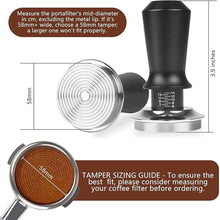 Load image into Gallery viewer, 58mm Espresso Tamper Set - Dual-Spring Calibrated Coffee Tamper, 8-Needle WDT Tool Espresso Distribution Tool, Magnetic Aluminum Dosing Funnel, Reusable Puck Screen, Fit for 58mm Portafilters