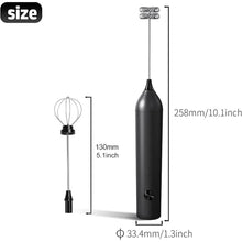 Load image into Gallery viewer, Handheld Milk Frother, Type C Rechargeable Electric Blender Coffee Frother, 3 Mixing Speeds Mini Milk Frother Beverage Blender with 2 Whiskers for Coffee Matcha Smoothie Latte Cappuccino