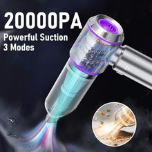 Load image into Gallery viewer, Car Vacuum Portable Cordless 20000PA High power Mini Vacuum Cleaner 4-in-1 Compressed Air Duster & Air Blower & Pump Hand Held Vacuum with Brushless Motor for Car, Home, Office,Camping (Purple)