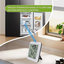 Load image into Gallery viewer, Refrigerator Thermometer, Urageuxy Fridge and Freezer Temperature Monitoring, Digital Freezer Room Thermometer with Magnetic Back