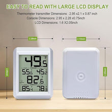 Load image into Gallery viewer, Refrigerator Thermometer, Urageuxy Fridge and Freezer Temperature Monitoring, Digital Freezer Room Thermometer with Magnetic Back
