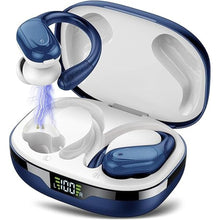 Load image into Gallery viewer, Ear buds Wireless Earbuds Bluetooth 5.3 Headphones 60hrs Playtime with Digital Display Sports Wireless Headphones with Earhook Deep Bass IPX7 Waterproof Over-Ear Earbuds for Android iOS Workout Blue