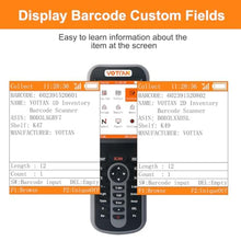Load image into Gallery viewer, VOTTAN Inventory Scanner with 2.8'' HD Screen and Keybord, 1D 2D QR Code Wireless Barcode Scanner, Stock Datas Collector Scanner for Warehouse E-Business