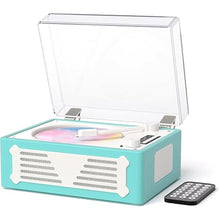 Load image into Gallery viewer, Portable Bluetooth CD Player with Speaker, Retro CD Player, LED Screen, USB Playback, AUX Input/Output, Rechargeable, Perfect for Home Decoration, Remote Control, and Home Entertainment