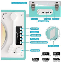 Load image into Gallery viewer, Portable Bluetooth CD Player with Speaker, Retro CD Player, LED Screen, USB Playback, AUX Input/Output, Rechargeable, Perfect for Home Decoration, Remote Control, and Home Entertainment