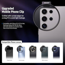 Load image into Gallery viewer, NEEWER 67mm Clip On Variable ND2-32 Phone Lens Filter Kit, Phone Clip w/Threaded Adapter Ring/Cold Shoe/Locking Knob, Variable ND Filter for iPhone 16 15 Pro Max Plus 14 13 Galaxy S22 S23 S24 Ultra