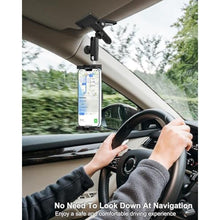 Load image into Gallery viewer, Metal Sun Visor Car Phone Holder, 360 Adjustable Magic Arm Phone Mount for Car Visor Clip, Phone Holders for Your Car for iPhone 17 Pro Max 16 15 14 13 12 11 Air Plus, S25, More 4.7 to 7" Smartphones