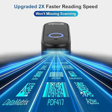 Load image into Gallery viewer, OBZ Mini Bluetooth Barcode Scanner, 2D Wireless Barcode Scanner, Versatile Portable Handheld USB 1D 2D QR Code Scanner Work with Mac OS, Windows, iOS, Android Tablet, Phone, PC, POS (Upgraded Version)