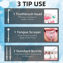 Load image into Gallery viewer, Water Flosser for Teeth Cleaning 4 Modes Rechargeable Oral Irrigator 4 Tips Powerful Battery Life Water Dental Picks IPX7 Waterproof 310ML Water Tank (Black)