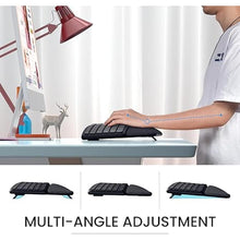 Load image into Gallery viewer, Wireless Ergonomic Keyboard, Split Keyboard with Wrist Rest and Cleaning Brush, 2.4G Computer Keyboard, Comfortable and Natural for Windows PC Laptops