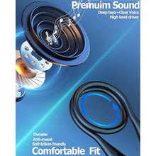 Load image into Gallery viewer, ZXQ Neckband Bluetooth Headphones,100 Hours Long Playtime Wireless Earphone, Around The Neck Wireless Earbuds,Waterproof Sweatproof for Sport Over Neck Magnetic Ear Buds Headset(Black)