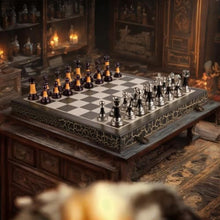 Load image into Gallery viewer, BIVOMON Chess Set 16" Wooden Foldable Black White Chess Board 3.5" Luxury Weighted Acrylic Chess Pieces with Storage Slots for Adults Children Gift Large