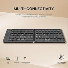Load image into Gallery viewer, Foldable Wireless Lightweight Computer Keyboard with Rechargeable Battery, Ultra Slim Folding Pocket Portable Keyboard Bluetooth Travel for iPhone, iPad, Smartphone,Tablet