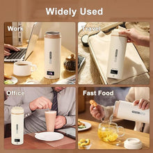 Load image into Gallery viewer, Travel Kettle 16oz/450ml Mini Portable Electric Kettle with 4 Temperature Settings, Plug in 304 Stainless Steel Mini Travel Electric Kettle with Auto Shut-off (Beige)