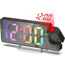 Load image into Gallery viewer, LOFICOPER Projection Alarm Clock, LED Alarm Clock with Rotatable Projection, Temperature Display, Adjustable Brightness, Snooze, 7.9'' Large Display Digital for Home, Bedroom, Office