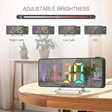 Load image into Gallery viewer, LOFICOPER Projection Alarm Clock, LED Alarm Clock with Rotatable Projection, Temperature Display, Adjustable Brightness, Snooze, 7.9'' Large Display Digital for Home, Bedroom, Office