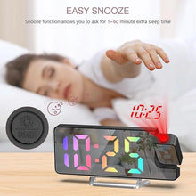 Load image into Gallery viewer, LOFICOPER Projection Alarm Clock, LED Alarm Clock with Rotatable Projection, Temperature Display, Adjustable Brightness, Snooze, 7.9'' Large Display Digital for Home, Bedroom, Office