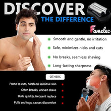 Load image into Gallery viewer, FAMELEC 2 Pcs 32B 21B Head Shaver for Braun Series 3 Replacement Head, Foil & Cutter for Braun S3 Replacement Head 310s 3010s 3040s 3050cc 3090CC, Compatible with Braun S3 Electric Shaver for Men