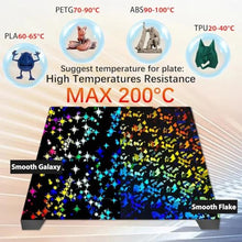 Load image into Gallery viewer, JUUPINE 3D Printer Platform K1C K1 Build Plate 235X235mm, Upgrade H1H Build Plate Flake+Galaxy Spring Steel Sheet for K1C/K1/ Ender-3 S1/S1 Pro/Ender-5 S1/Ender-3 V3/Ender-3 V3 KE/Ender-3V3 SE