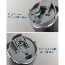 Load image into Gallery viewer, Gpeng 30 oz Tumbler with Handle, Water Bottles with Straw Lid, Insulated Stainless Steel Travel Mug Cup Holder Friendly, Keep Drinks Cold or Hot for 48+ Hours
