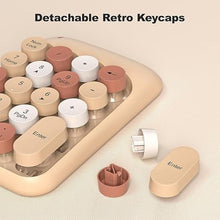 Load image into Gallery viewer, Wireless Number Pads, Cute Colorful Numeric Keypad Numpad Portable 2.4 GHz Financial Accounting Number Keyboard Extensions, 18 Key Number Numpad for Laptop Desktop, PC (Cream)