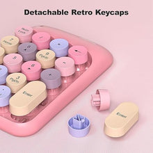 Load image into Gallery viewer, Wireless Number Pads, Cute Colorful Numeric Keypad Numpad Portable 2.4 GHz Financial Accounting Number Keyboard Extensions, 18 Key Number Numpad for Laptop Desktop, PC (Pink)