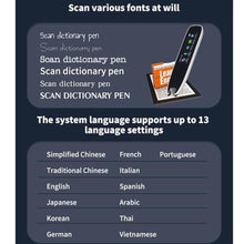 Load image into Gallery viewer, Scan Reader Pen, Smart Digital Reader Pen, Text to Speech Reading Pen for Students, Dyslexia, Voice Language Translator for Travelers & Businessmen, Portable Real-time Translation