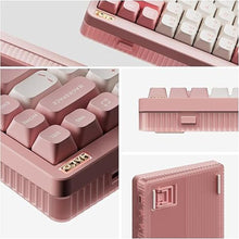 Load image into Gallery viewer, nuphy Halo75 V2 Mechancial Gaming Kyeboard,75% Wireless Hot Swappable Bluetooth Keyboard,83 Kyes RGB Backlit Keyboard,Support Bluetooth/2.4GHz/USB-C (Pink, Lemon (55gf))