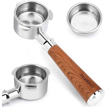 Load image into Gallery viewer, Bottomless Portafilter 54mm with 3 Ears, Replacement Bottomless portafilter Compatible with Breville Barista and 54mm Machines, Filter Basket Included