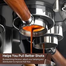 Load image into Gallery viewer, Bottomless Portafilter 54mm with 3 Ears, Replacement Bottomless portafilter Compatible with Breville Barista and 54mm Machines, Filter Basket Included